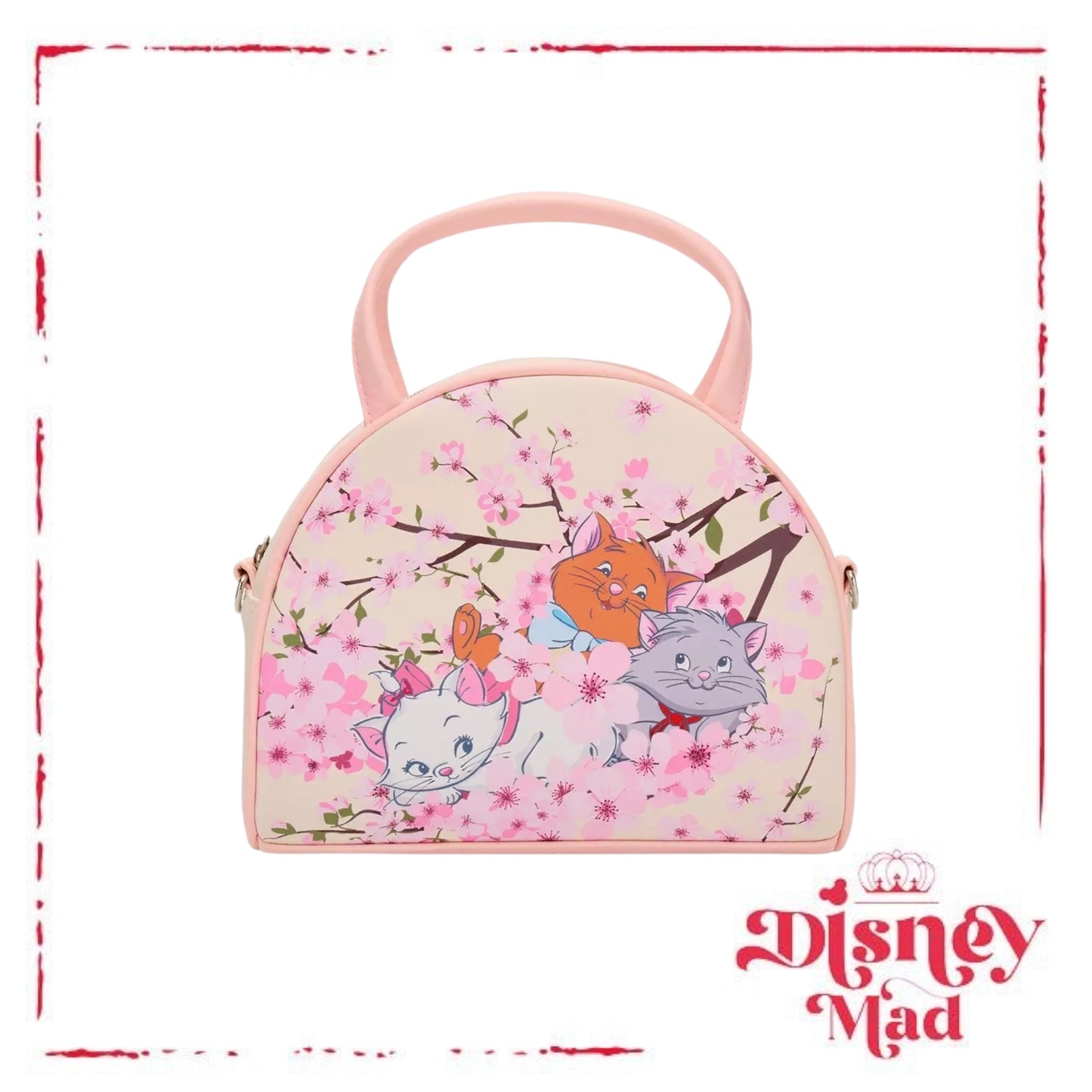 Loungefly Disney The Aristocats Kittens Cherry Blossom Dome Crossbody Bag