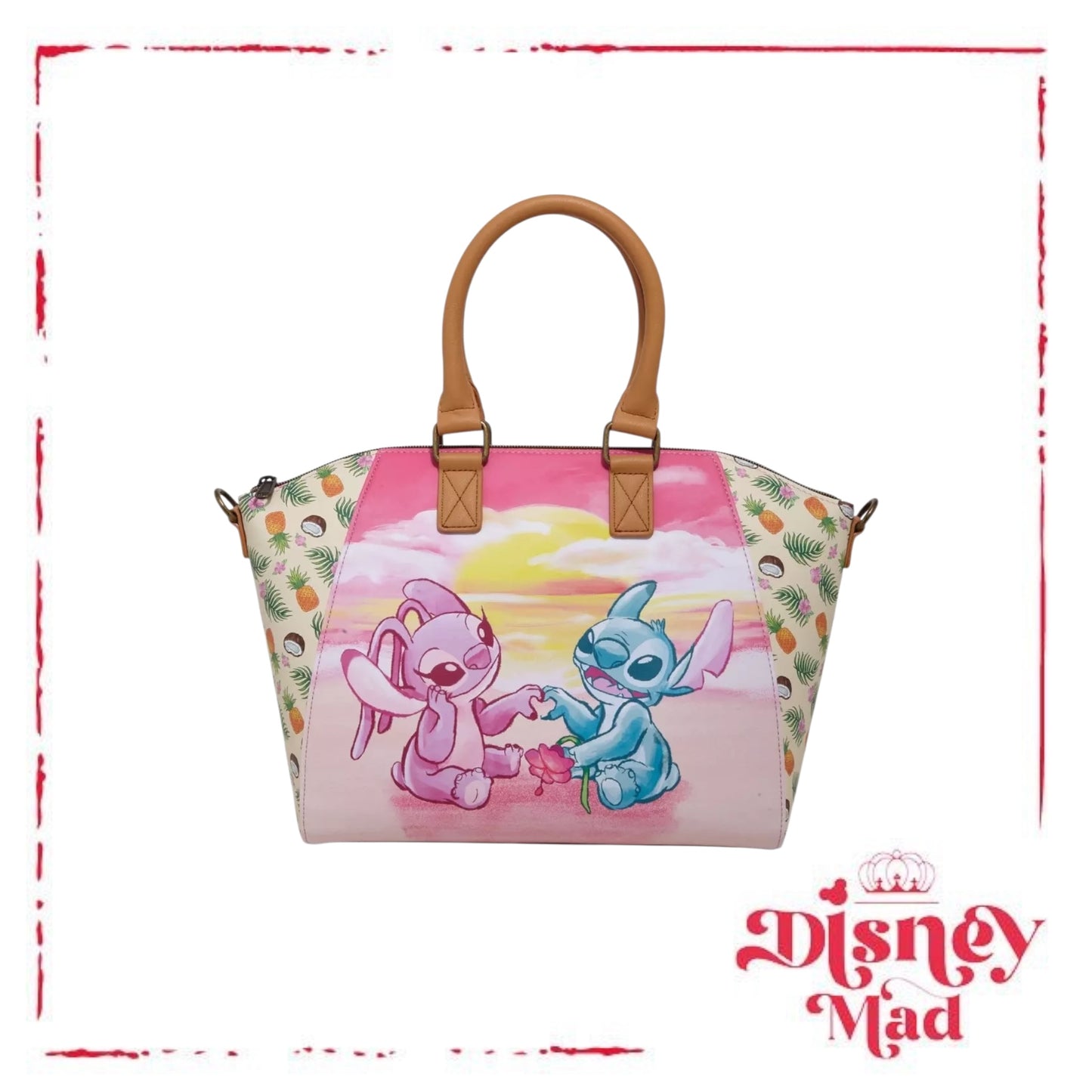Loungefly Disney Stitch & Angel Sunset Satchel Bag