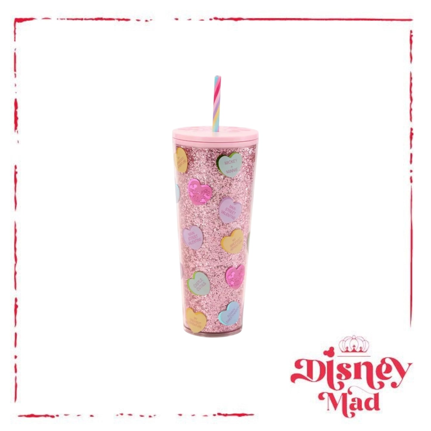 Mickey and Minnie Mouse Valentine's Day 24 oz. Starbucks® Travel Tumbler with Straw