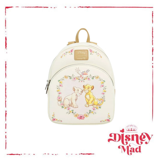 Loungefly Disney The Lion King Young Simba & Nala Heart Mini Backpack