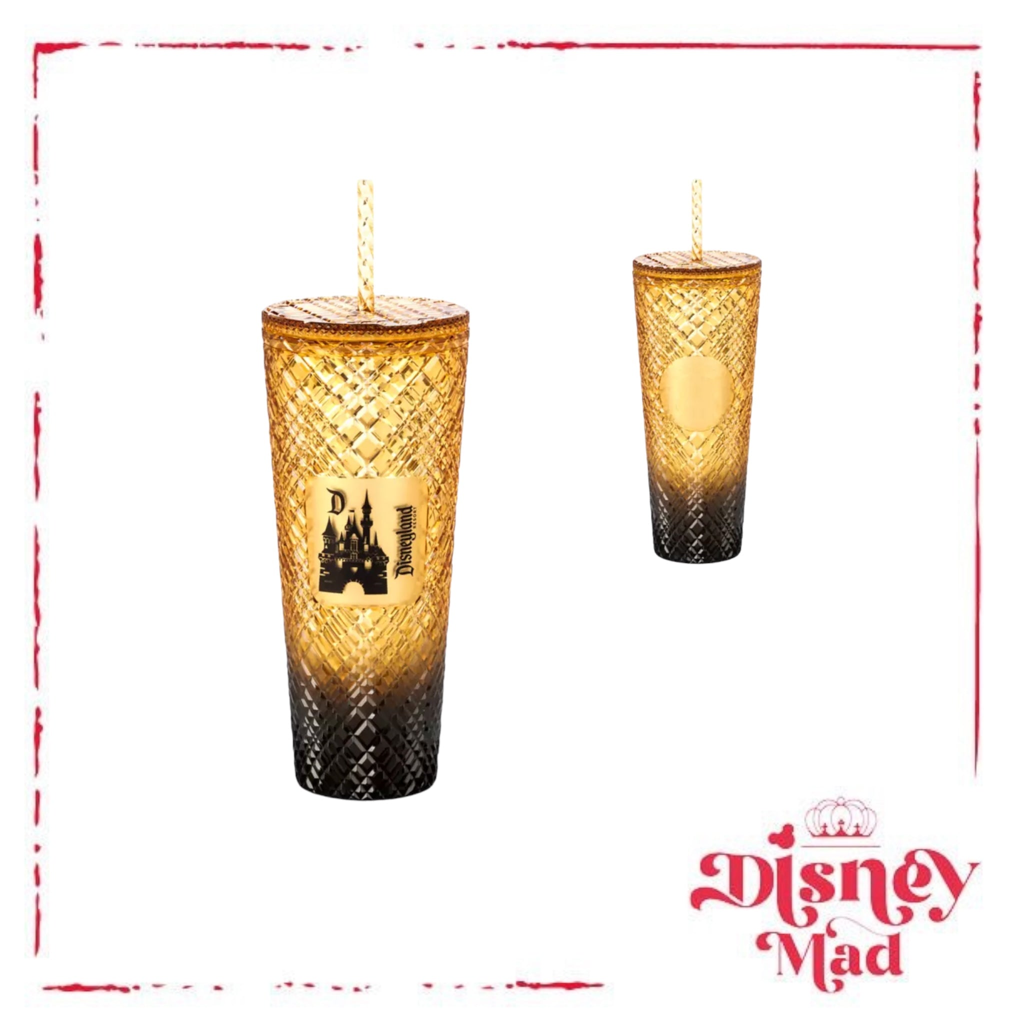 Disneyland buy Geometric Starbucks Tumbler with Straw – Gold