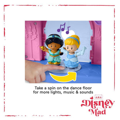 Fisher-Price Little People Toddler Playset Disney Princess Magical Lights & Dancing Castle Musical Toy with 2 Figures