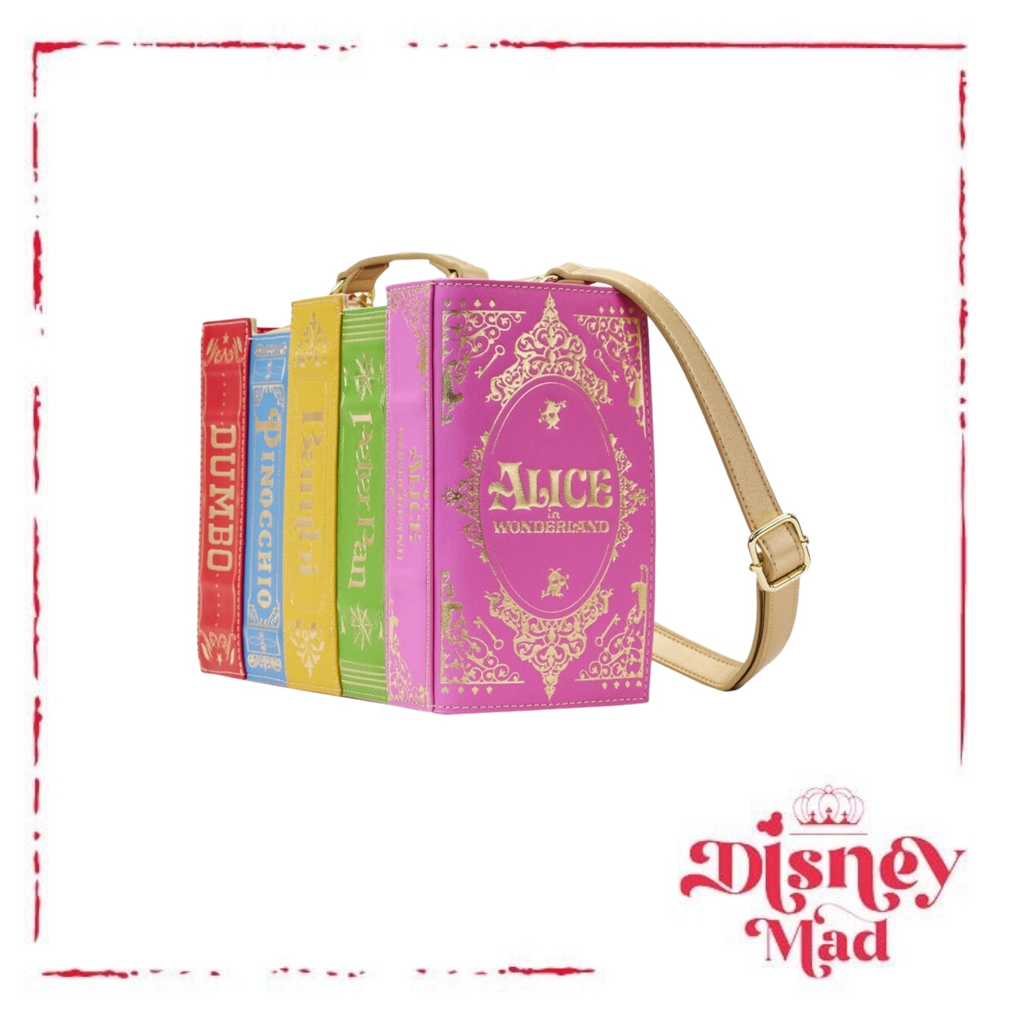 Disney Stitch Shoppe Classic Disney Books Crossbody Bag