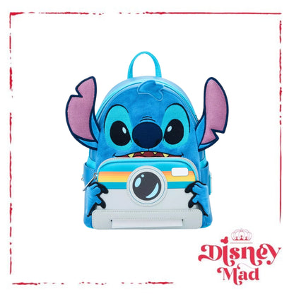 Loungefly Disney Lilo & Stitch Figural Stitch with Camera Mini Backpack