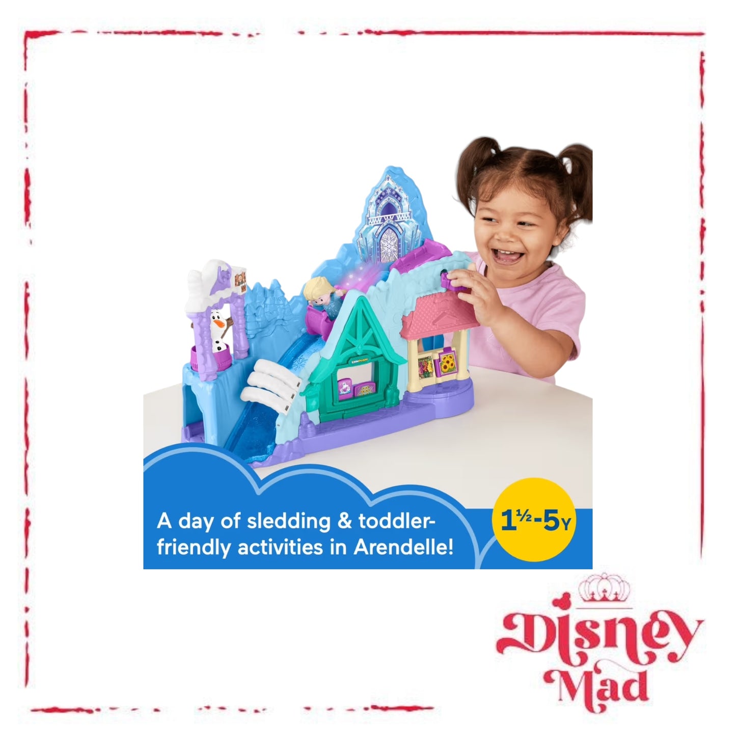 Disney Frozen Arendelle Sledding Adventures Little People Toddler Playset With 2 Figures