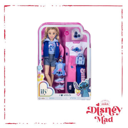 Disney ILY 4ever 12.5" Stitch Doll Varsity Jacket Blonde Hair/Brown Eyes