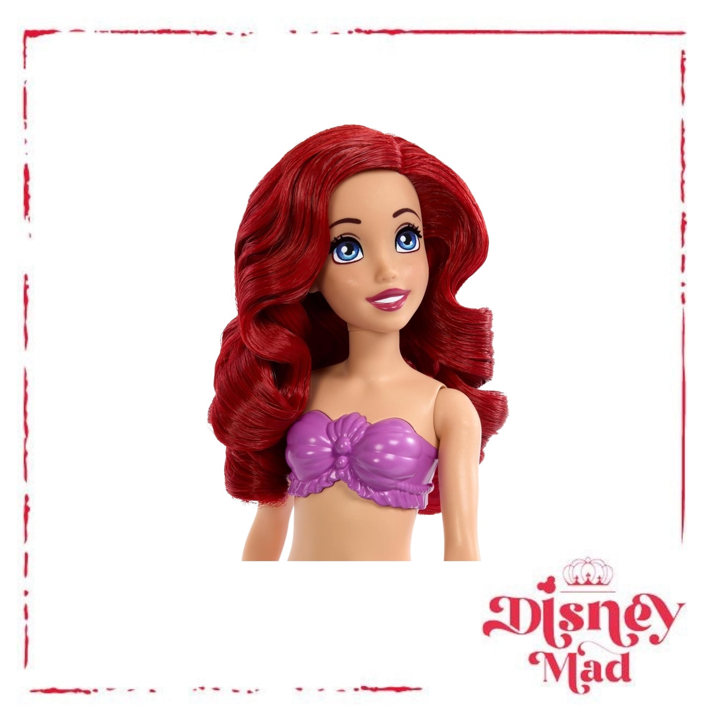 Disney Princess Ariel Mermaid Doll & Rolling Chariot
