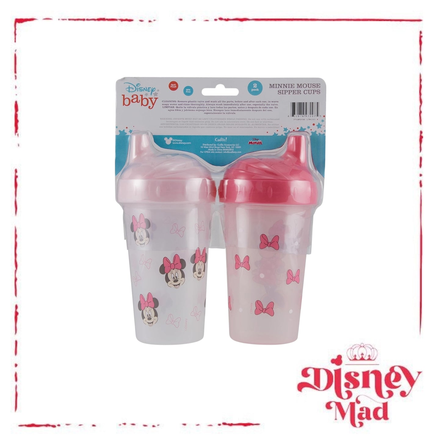 Disney 10 Ounce Minnie Mouse Sippy Cup Pack of Two