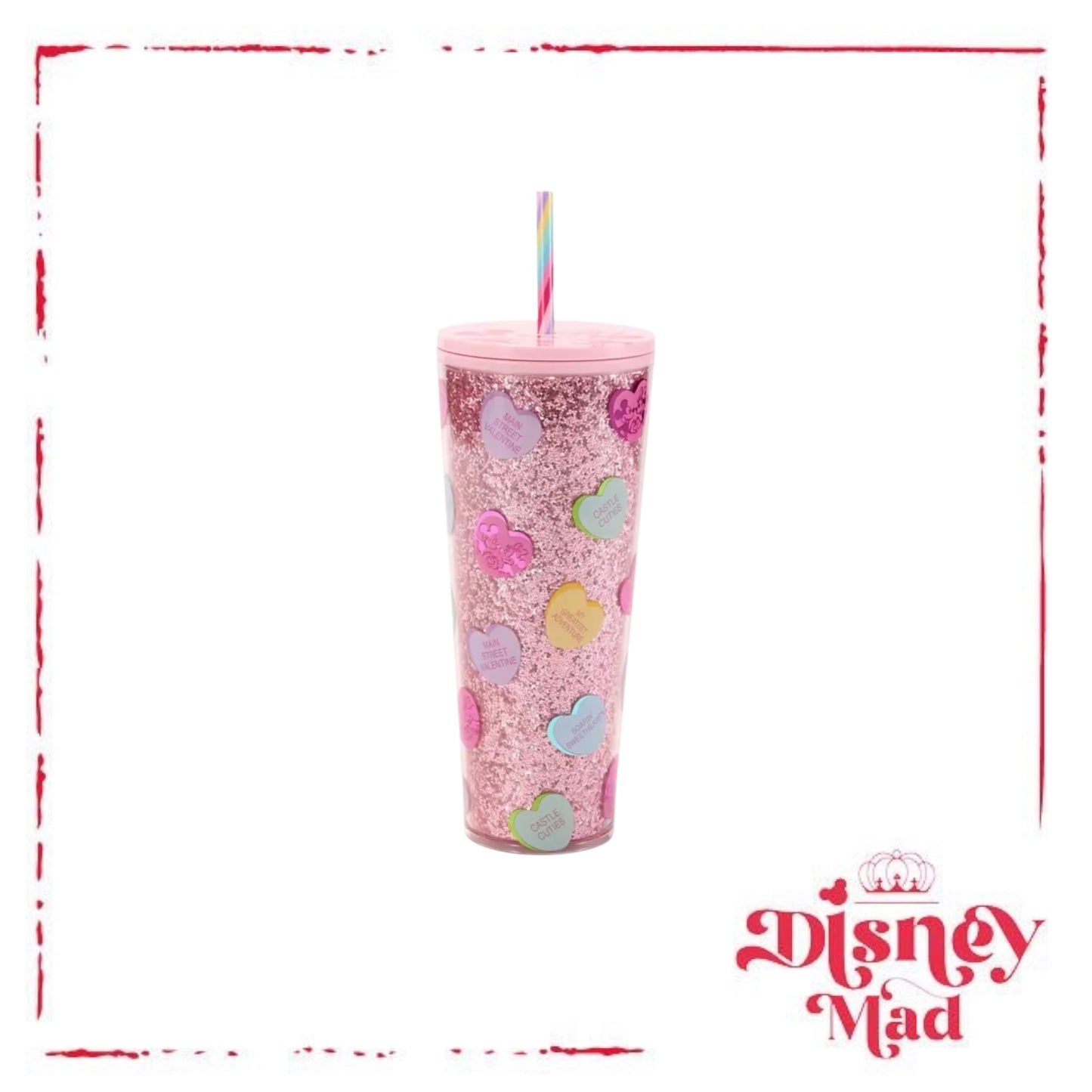Mickey and Minnie Mouse Valentine's Day 24 oz. Starbucks® Travel Tumbler with Straw