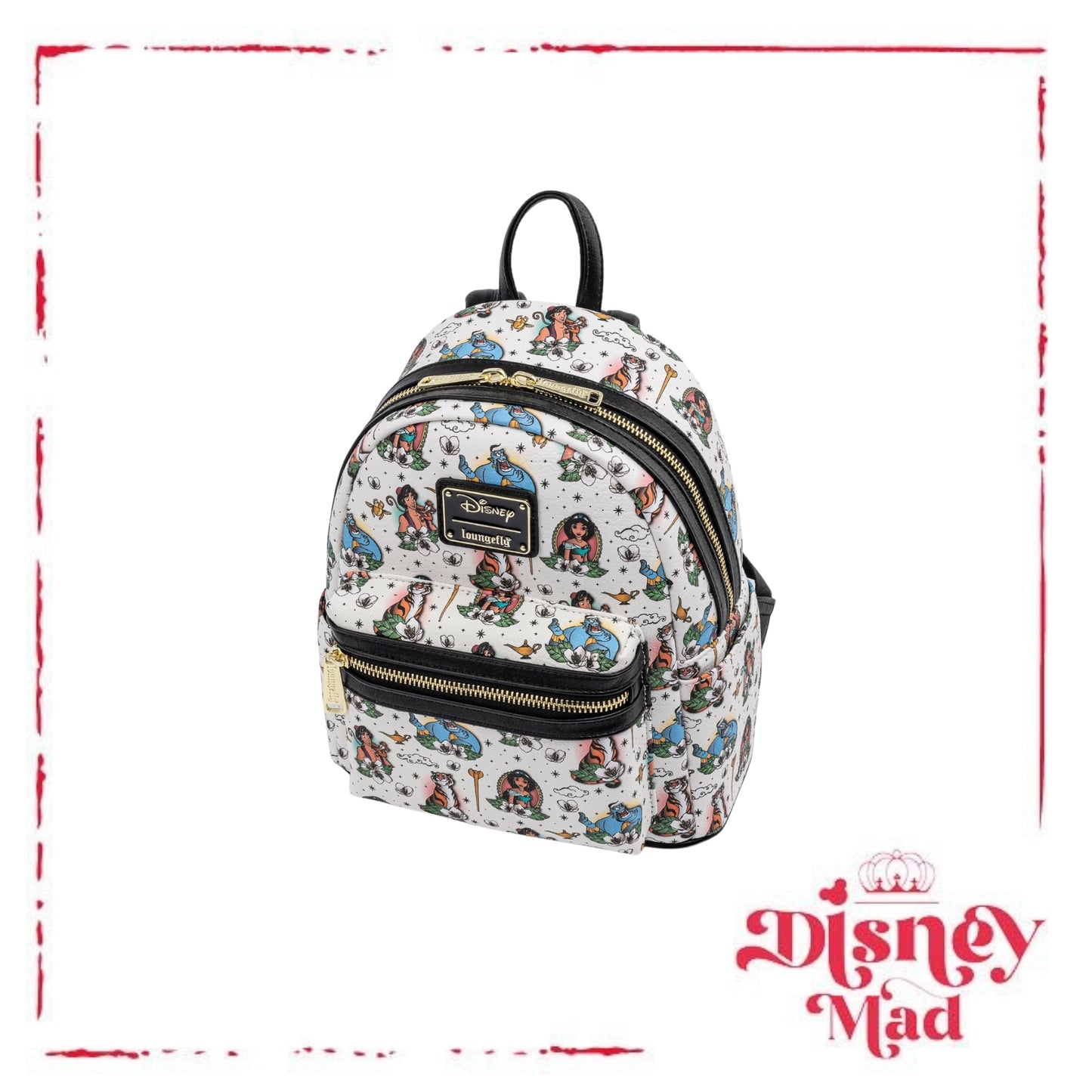 Loungefly Disney Aladdin Tattoo AOP Mini Backpack