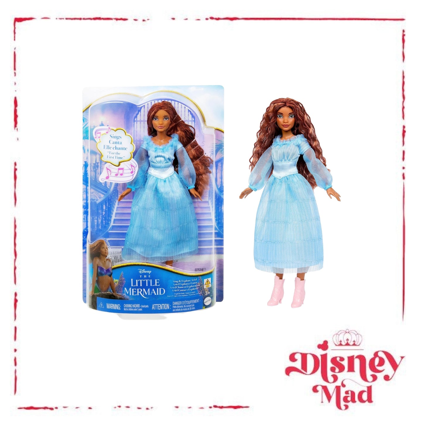 Mattel The Little Mermaid Sing & Discover Ariel Doll with Signature Dress