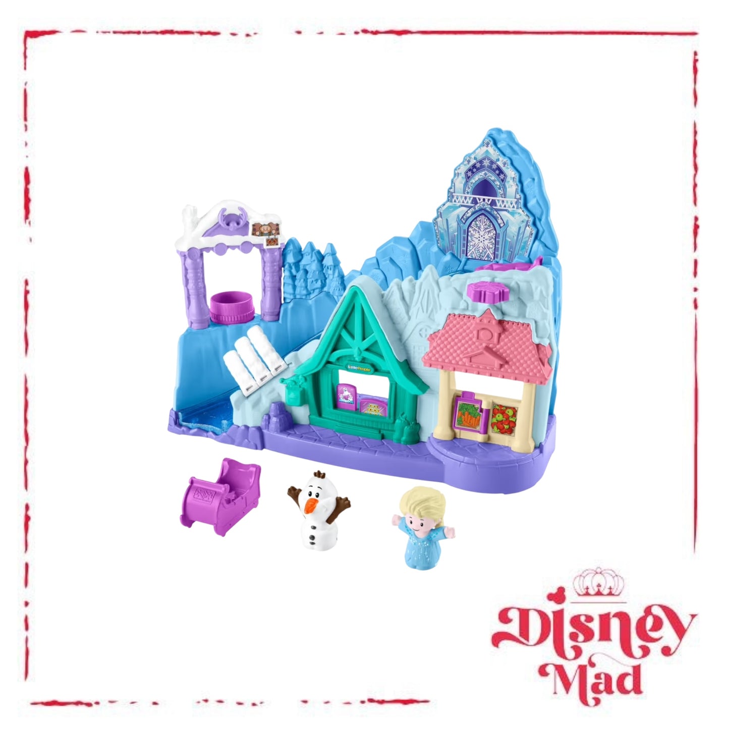 Disney Frozen Arendelle Sledding Adventures Little People Toddler Playset With 2 Figures