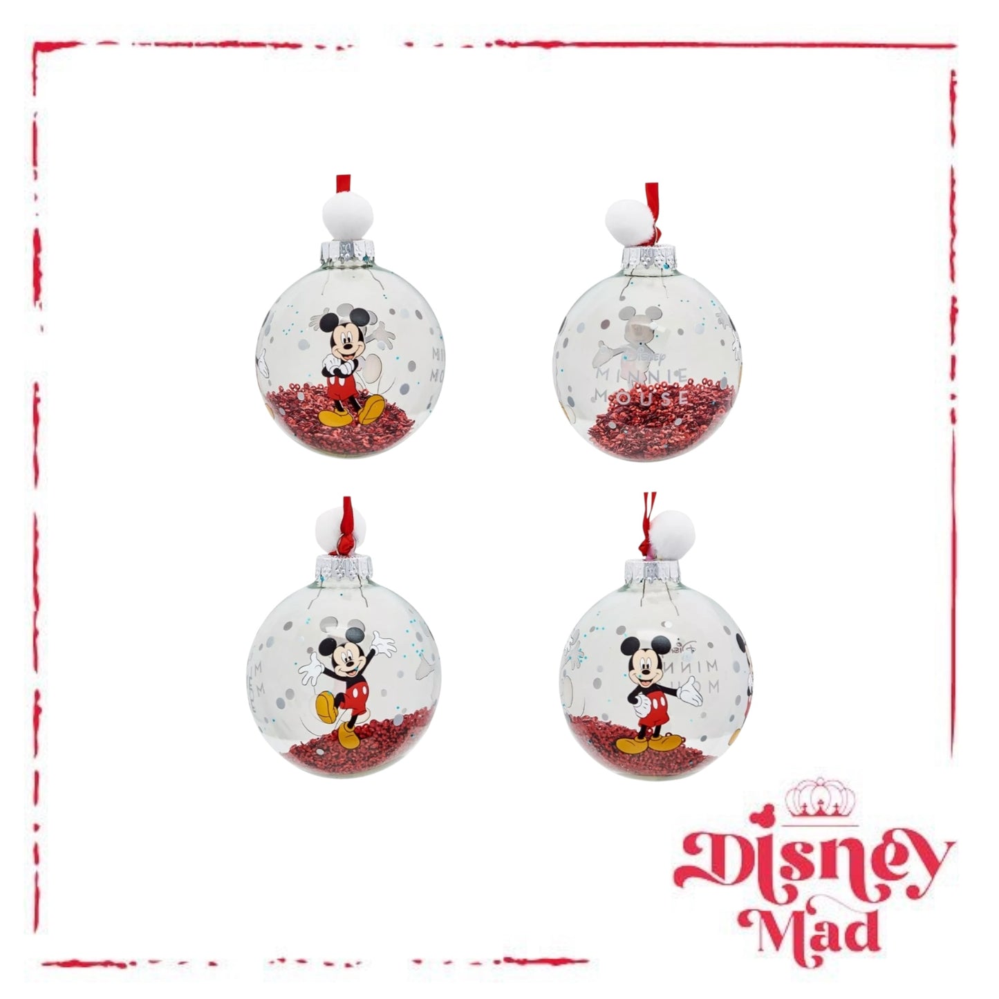 Disney Set of 7 Baubles With Gift Box - Mickey And Friends