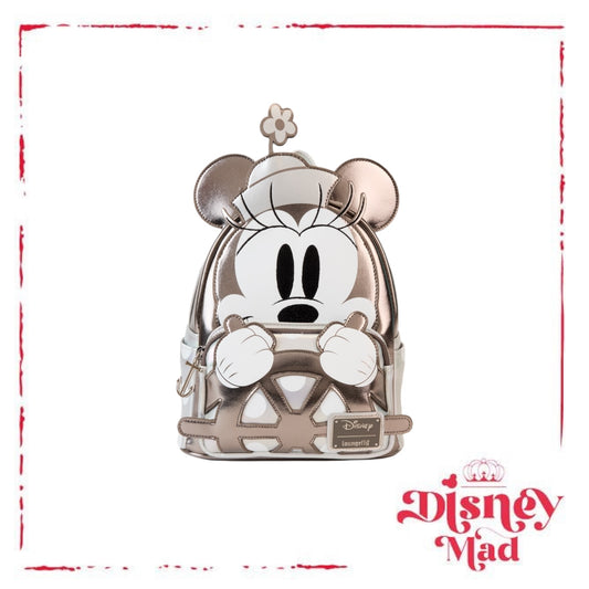 D23 Limited Edition Steamboat Willie Platinum Minnie Mouse Mini Backpack