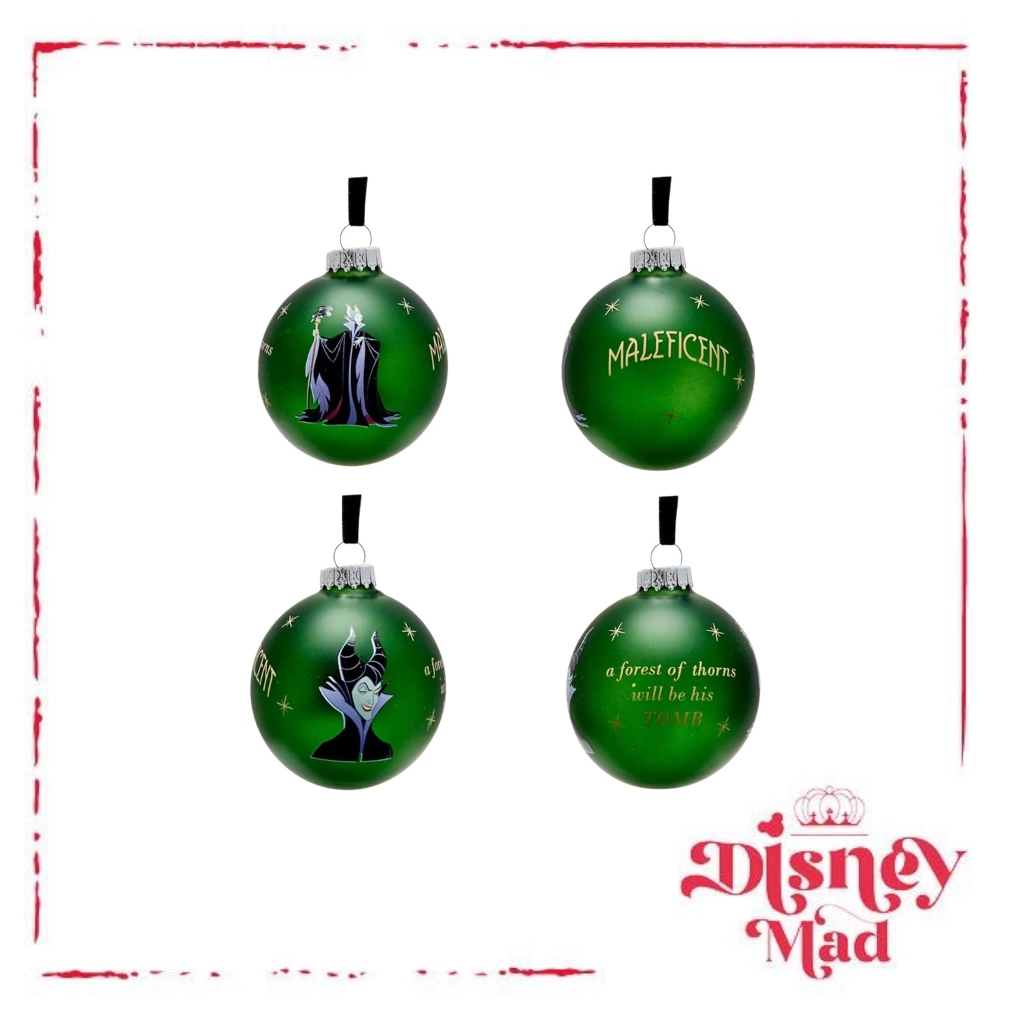 Disney Set Of 7 Baubles With Gift Box - Villains