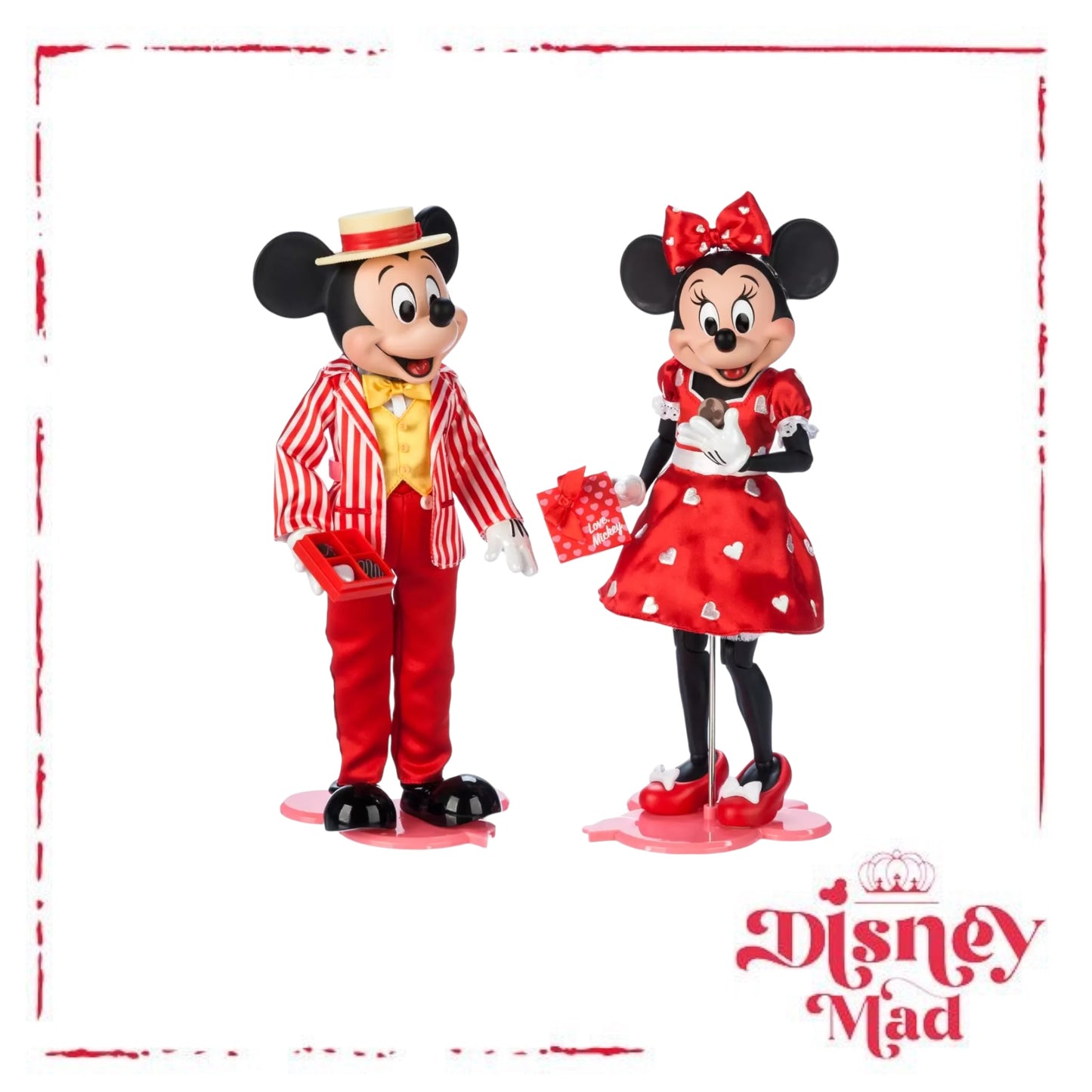 Mickey Mouse and Minnie Mouse Valentine's Day Limited Edition Doll Set – 12''