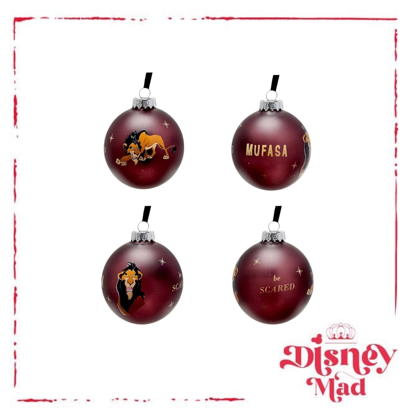 Disney Set Of 7 Baubles With Gift Box - Villains