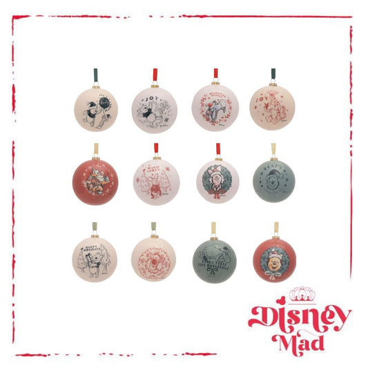 Disney Winnie the Pooh Set of 12 Baubles
