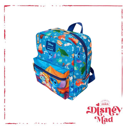 Loungefly Disney Stitch Camping Cuties AOP Nylon Mini Backpack