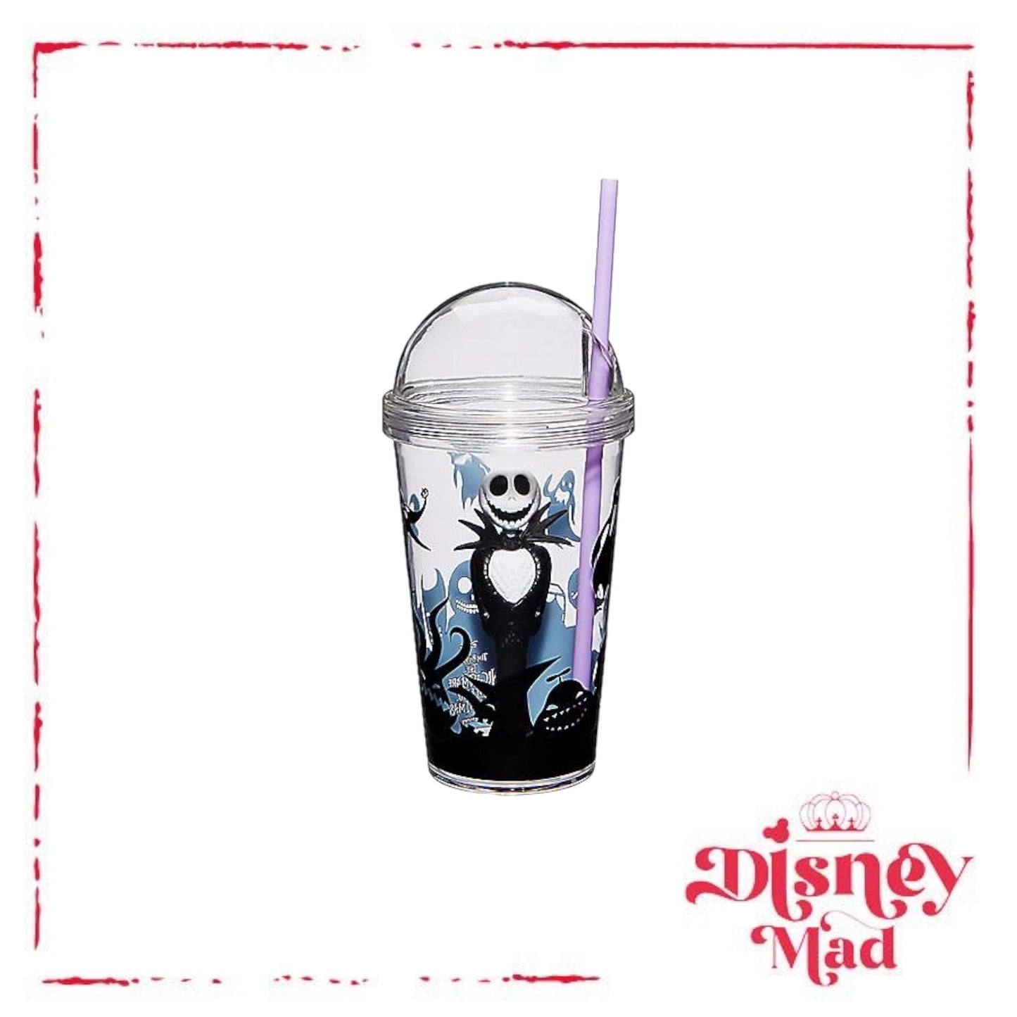 Jack Skellington Cup with Straw - Nightmare Before Christmas