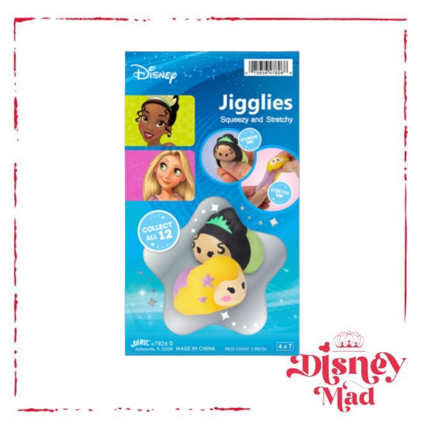 JA-RU Disney Tiana & Rapunzel Jigglies Toy