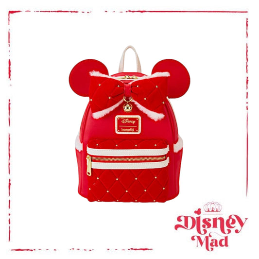 Loungefly Christmas Minnie Mouse Santa Suit Mini Backpack