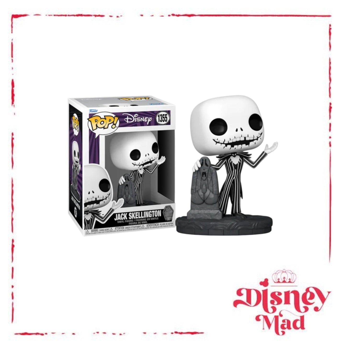 Disney The Nightmare Before Christmas Jack Skellington With Grave Stone Funko Pop 1355