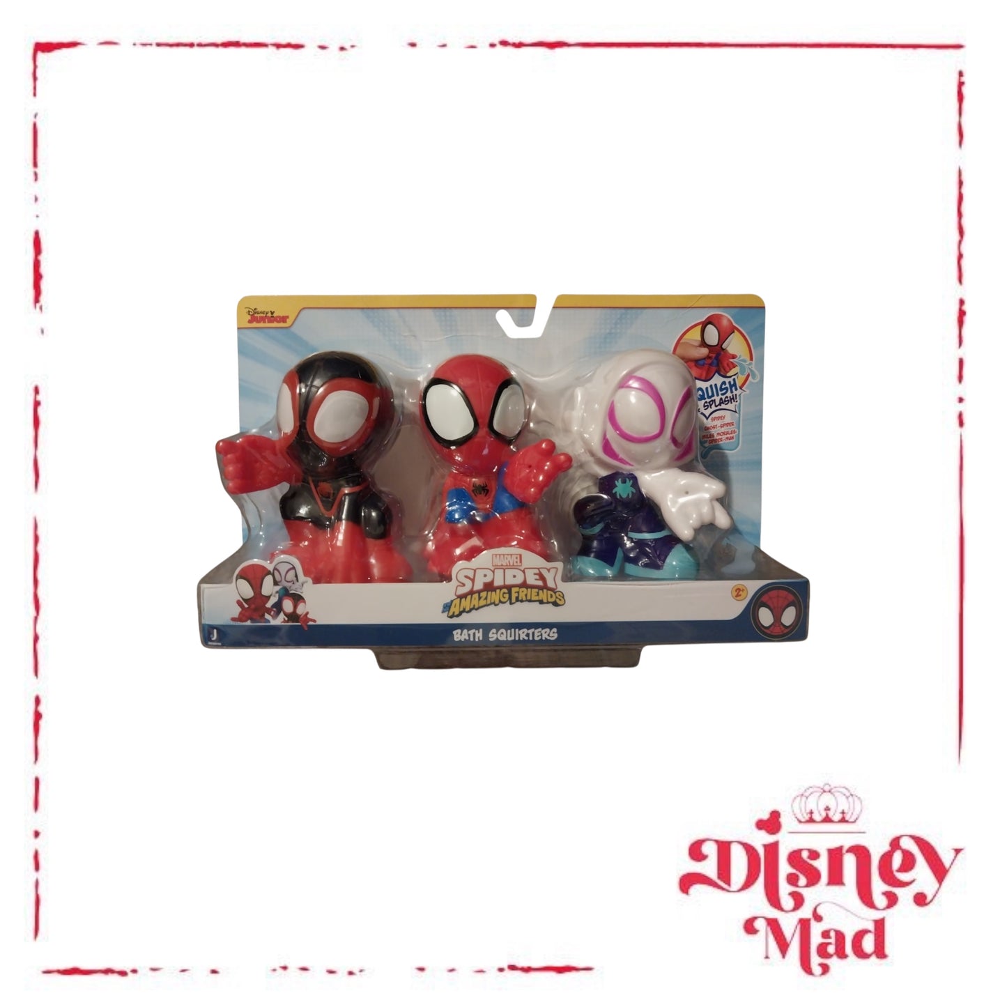 Spidey Amazing Friends Bath Squirters Spiderman, Miles Morales, Spider-Gwen