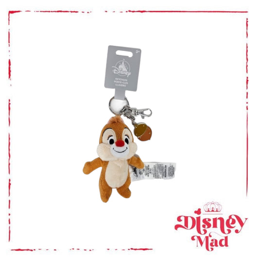 Disney Dale With Acorn Plush Keychain Clip - Disney Parks