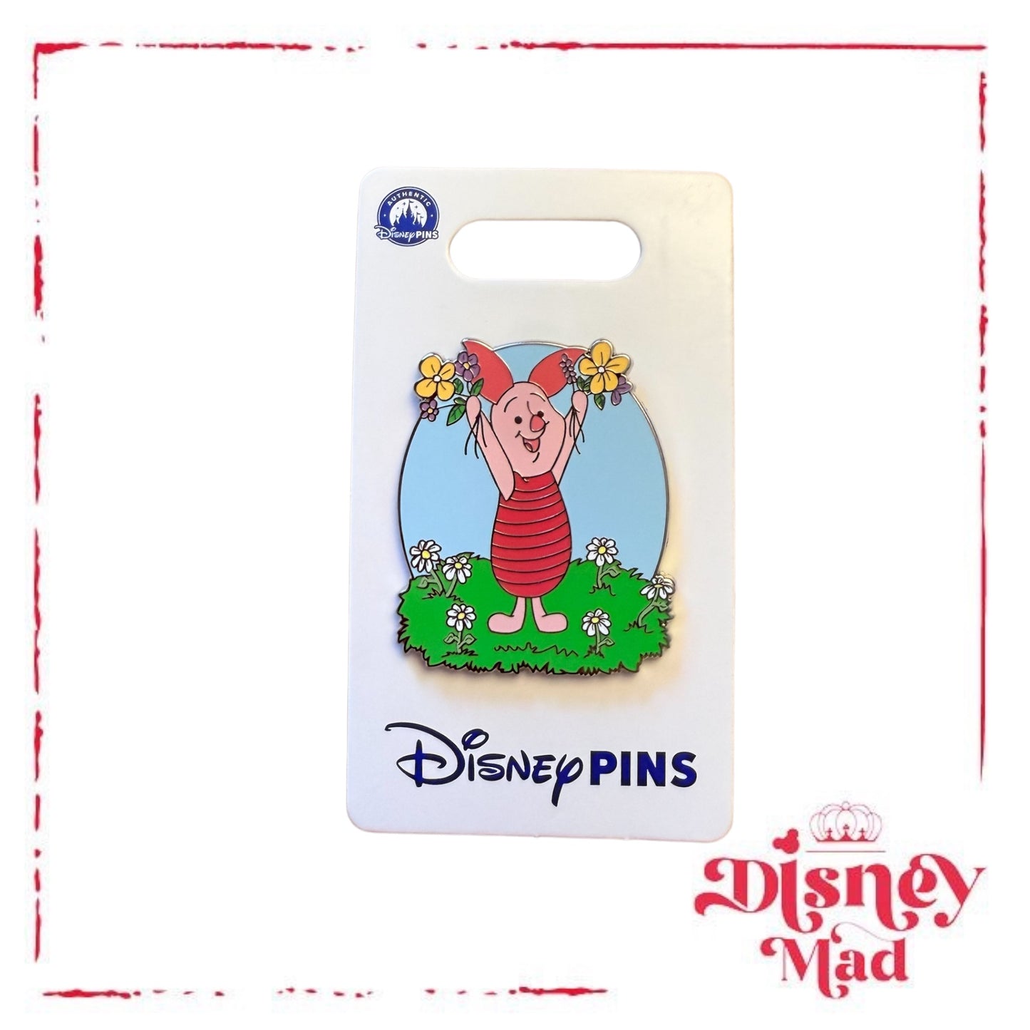 Disney Parks Winnie The Pooh - Piglet Holding Flowers Pin