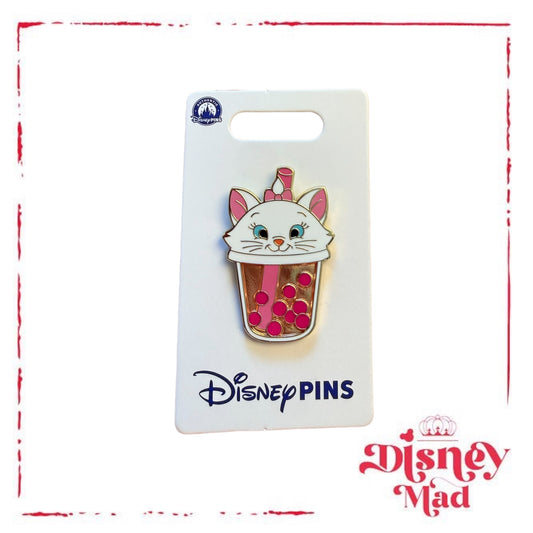 Disney Parks Marie Aristocats Boba Bubble Tea Sipper Drink Pin