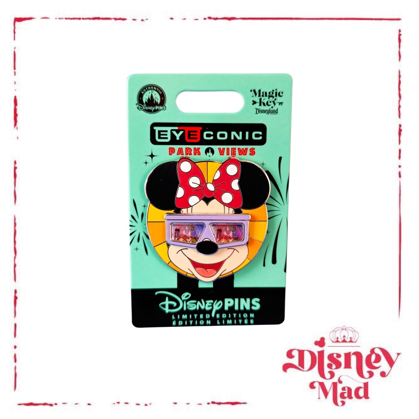 Disneyland EYEconic Park Views Minnie Mouse Magic Key Holder Pin LE 3000 - Disney Parks