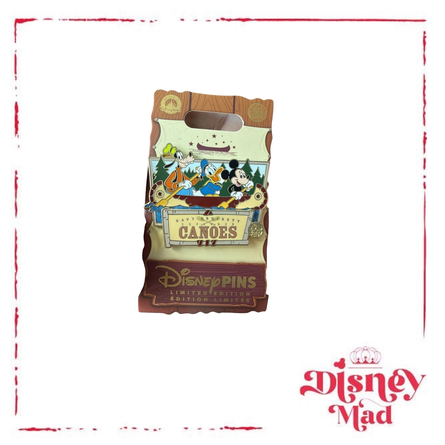 Disneyland Davey Crockett’s Canoes 55th Anniversary Pin LE1500