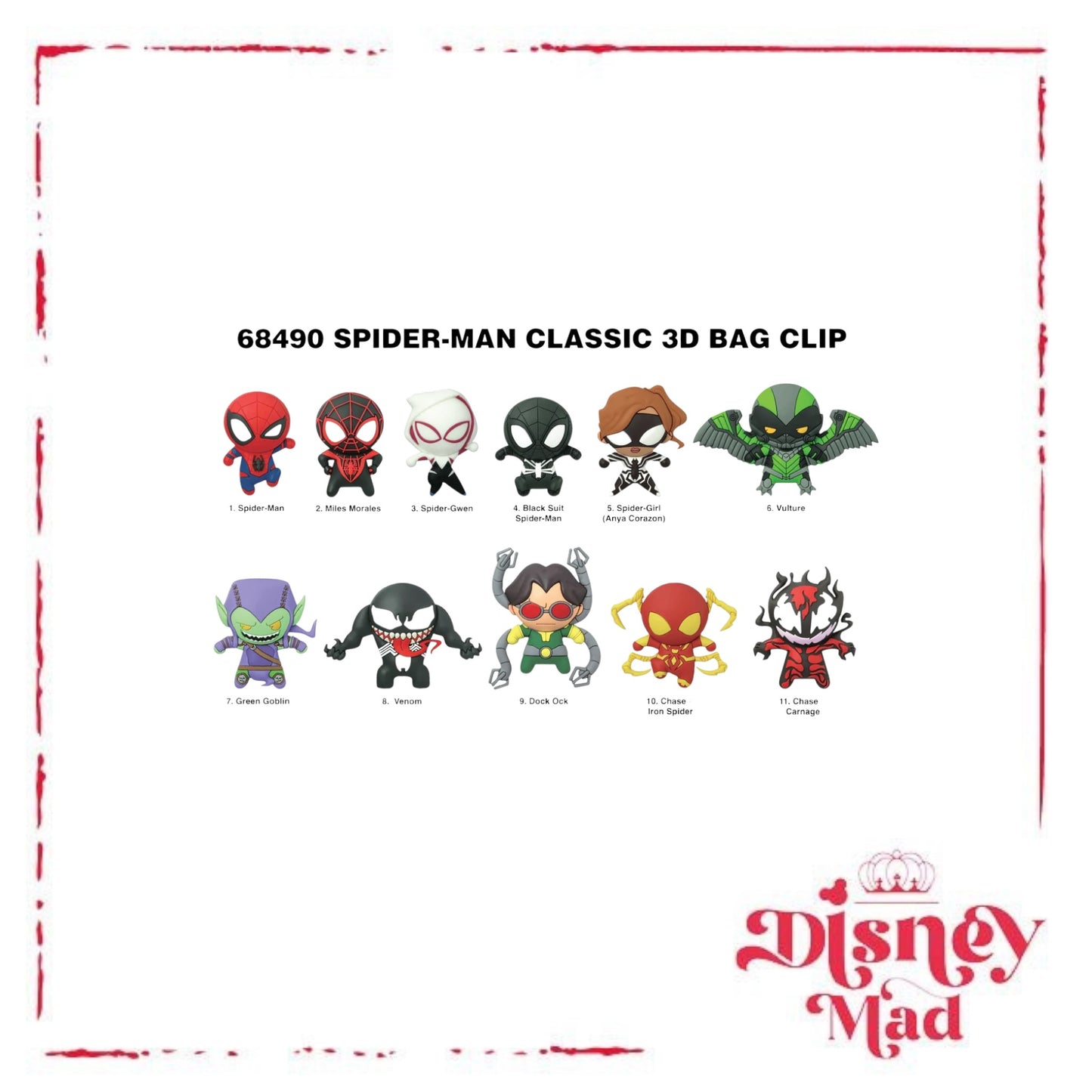 Spider-Man Classic Series Bag Clip Collectible Blindbag