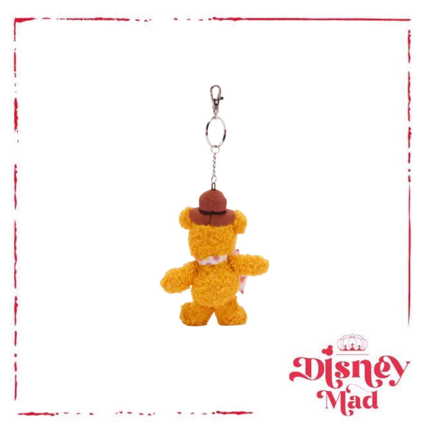 Disney Parks The Muppets Fozzie Bear Plush Bag Charm Keychain
