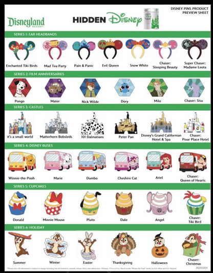 Disneyland Resort 2026 Hidden Mickey Pack Wave A