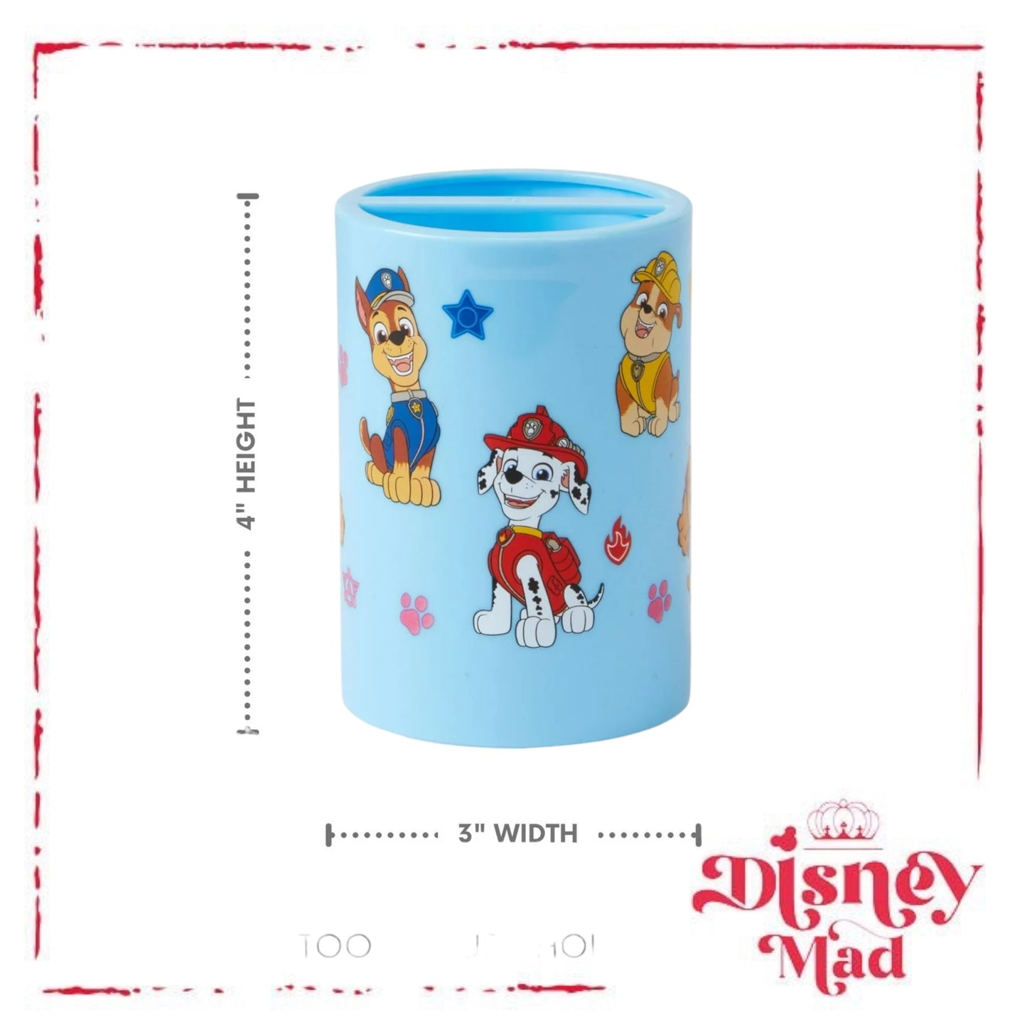 PAW Patrol 3-Piece Bathroom Accessory Set, Toothbrush Holder, Soap Pump, Storage Bin