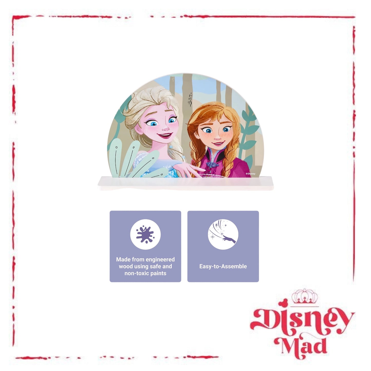 Disney Frozen Small Wall Shelf - Anna & Elsa