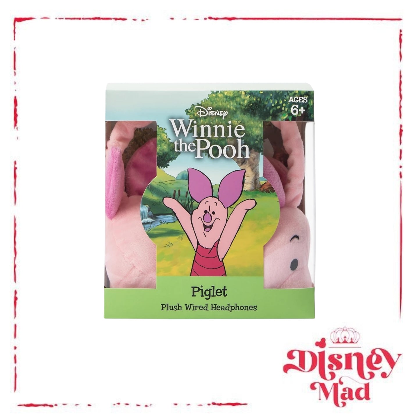 Disney Winnie The Pooh Piglet Plush Wired Headphones