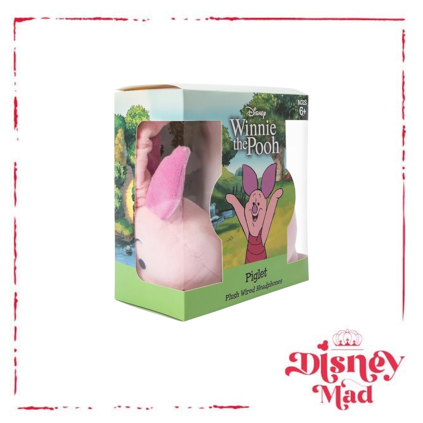 Disney Winnie The Pooh Piglet Plush Wired Headphones