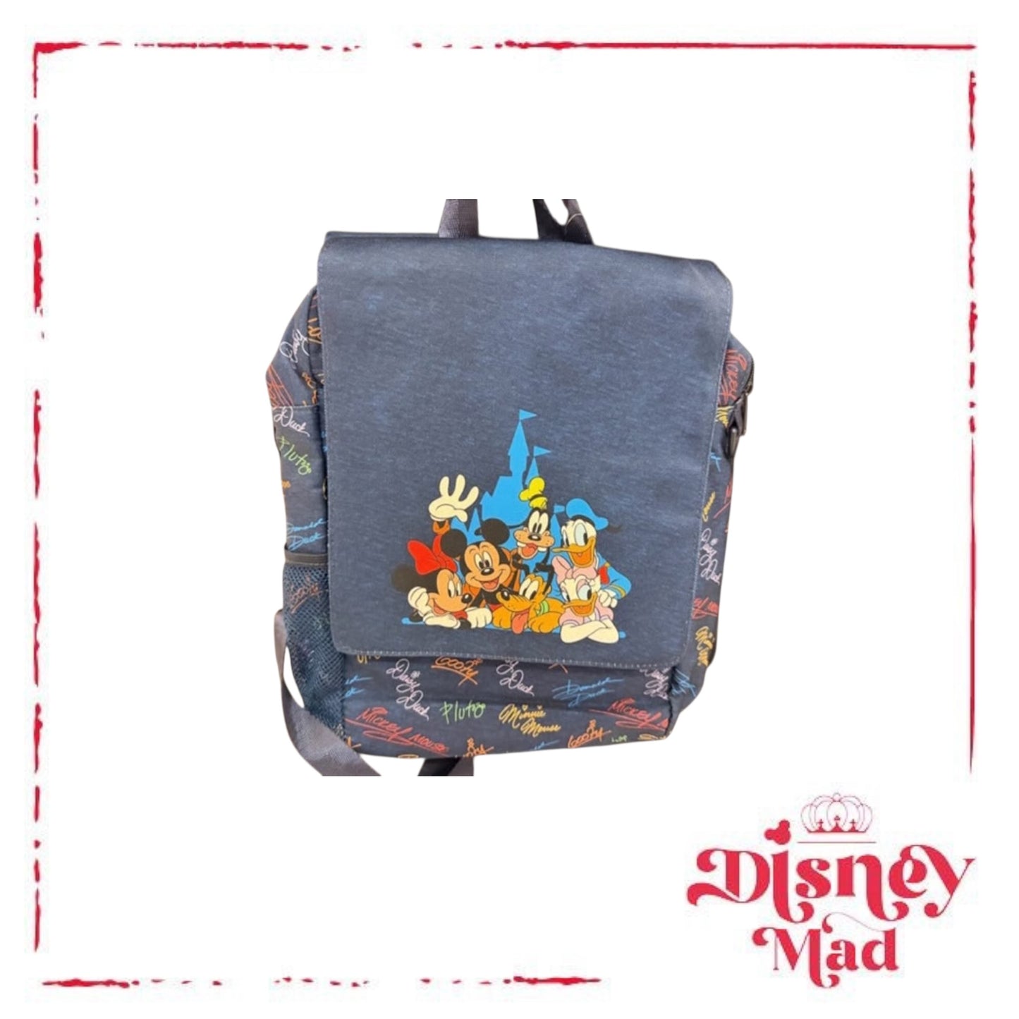 Disney Parks 2026 Mickey & Friends Character Autograph Mini Backpack