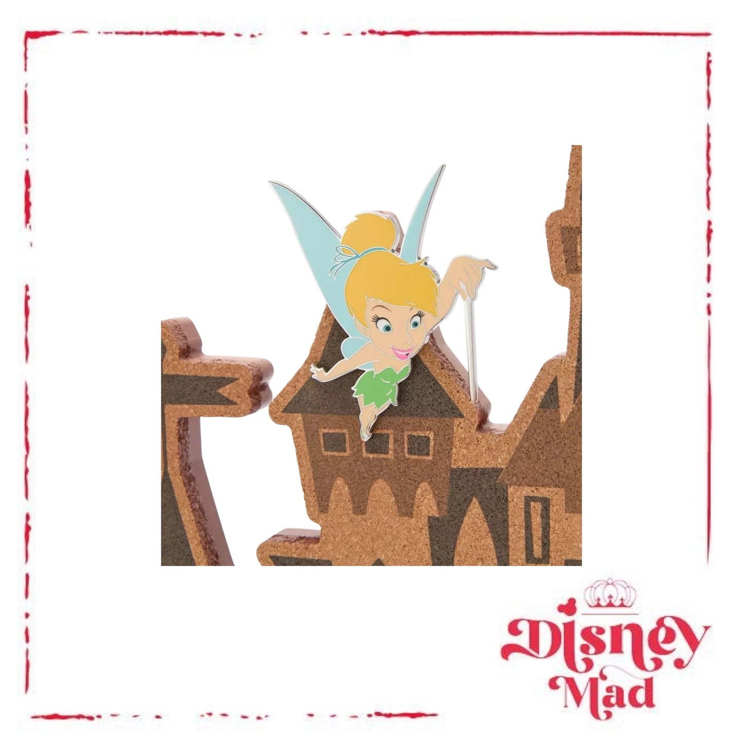 Disneyland 70th Anniversary Pin Collectors Board With Tinker Bell Pin Limited Release - Disney Parks