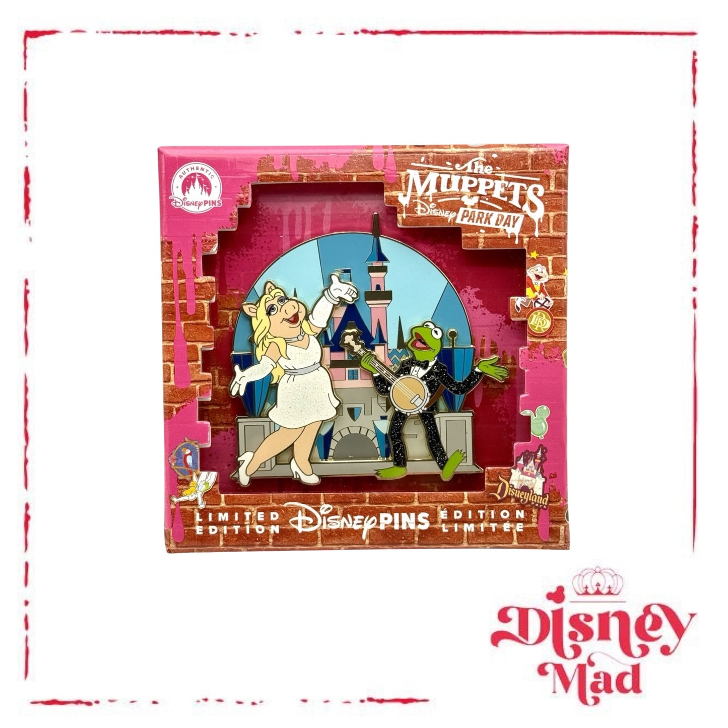 Disneyland Muppets Park Day Jumbo Kermit Miss Piggy Castle LE 1500 Pin - Disney Parks