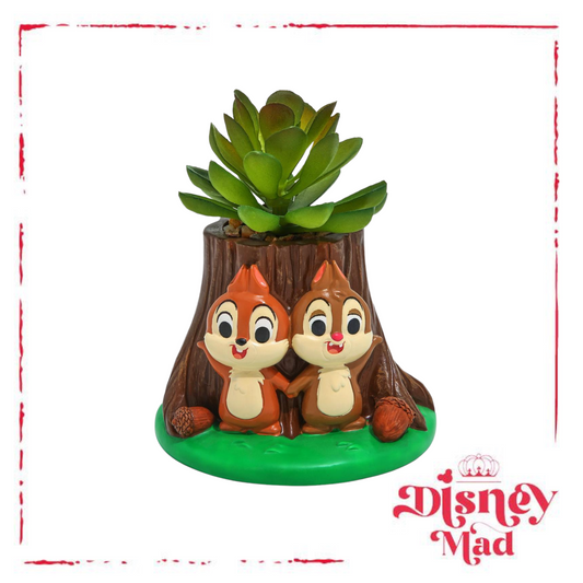 Disney Chip ‘n Dale Log Faux Succulent Planter