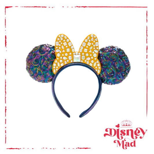 Walt Disney World 50th Anniversary Minnie Mouse Jewelled Ears Headband