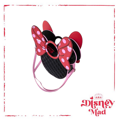 Loungefly Disney Minnie Mouse AOP Bow Diecut Handbag