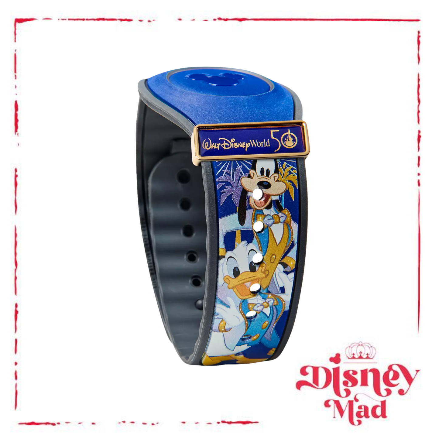 Disney Parks Exclusive Magic Band Mickey Mouse, Donald Duck, and Goofy. Walt Disney World 50th Anniversary