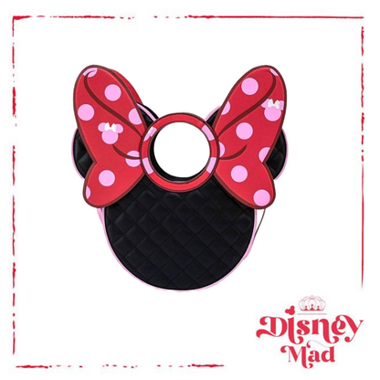 Loungefly Disney Minnie Mouse AOP Bow Diecut Handbag