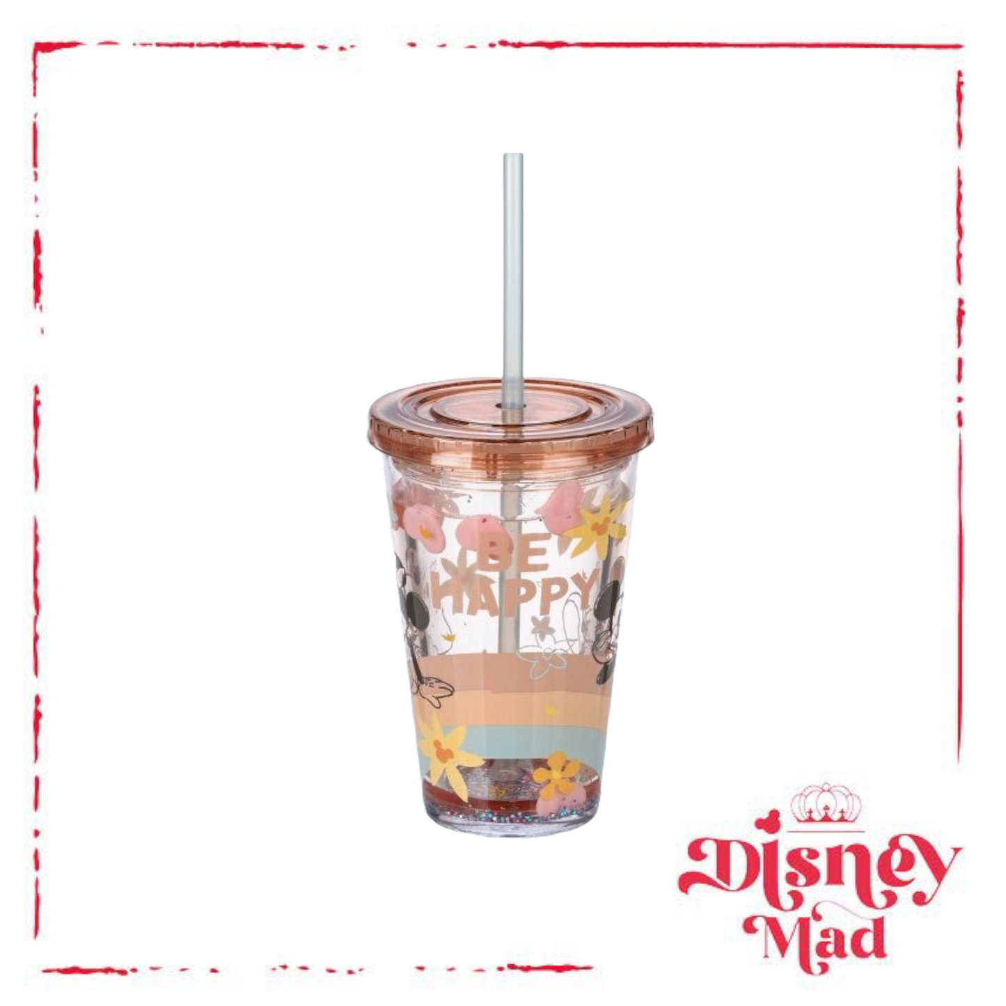 Disney Mickey Mouse & Friends 8.4oz Plastic Tumbler with Straw