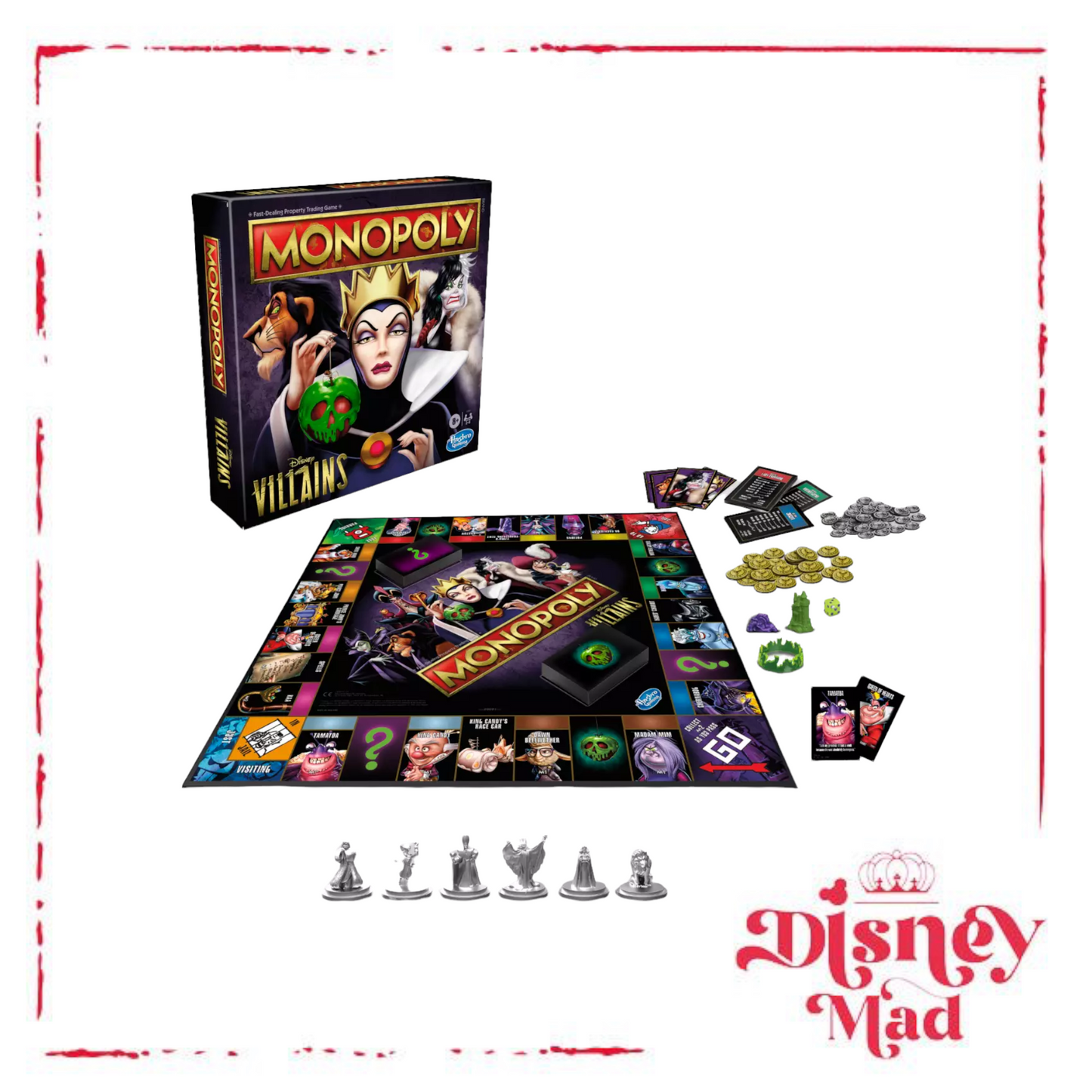 Monopoly: Disney Villains Edition Board Game *slight box damage